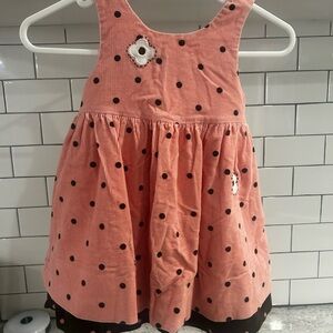 Florence Eiseman Pink Corduroy Polka Dot Dress – Size 2T